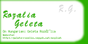 rozalia geleta business card